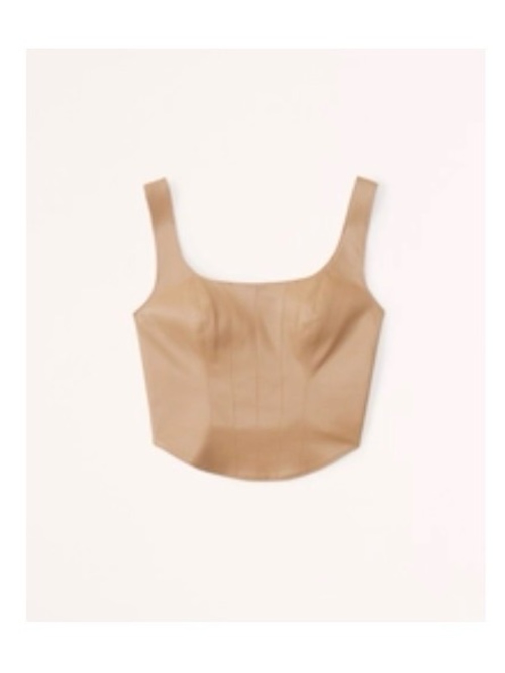 Abercrombie & Fitch Tan Square-Neck Corset Camisole